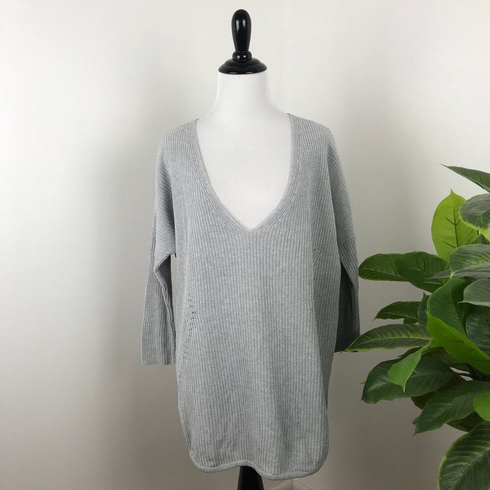 Express gray knit sweater